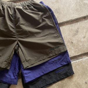 画像1: upriseMARKET Embroidery Logo Nylon Easy Shorts