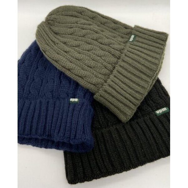 画像1: upriseMARKET "UPM "CABLE KNIT CAP  (1)